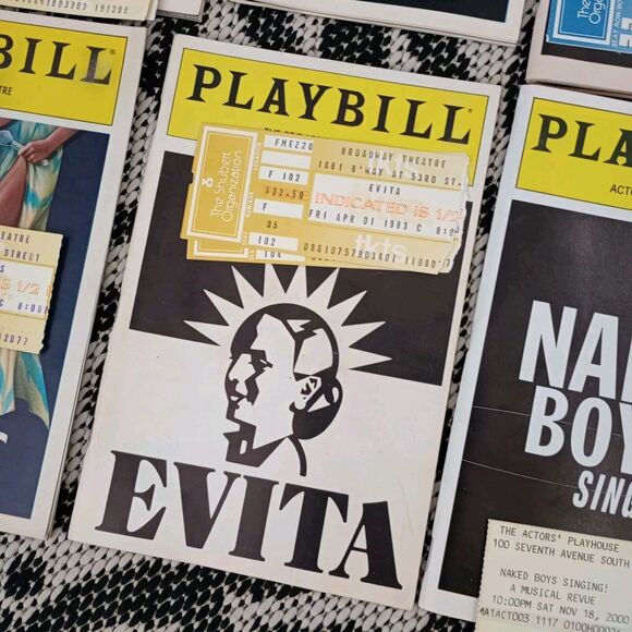 Broadway Playbill Lot 12 With Ticket Stubs 80s 90s‎ Shoes NYC - Picture 7 of 13